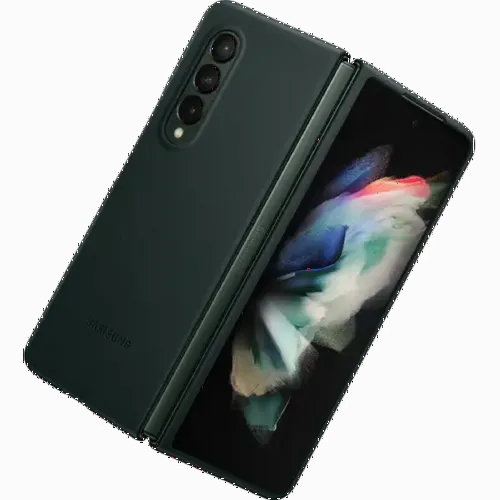 Чехол книжка Samsung Leather Cover for Galaxy Z Fold 3, Зеленый