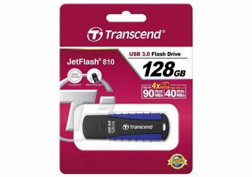 Memorie USB Transcend JetFlash 810, 128GB, Negru/Albastru