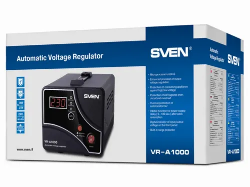 Стабилизатор напряжения SVEN VR-A1000, 1000VA