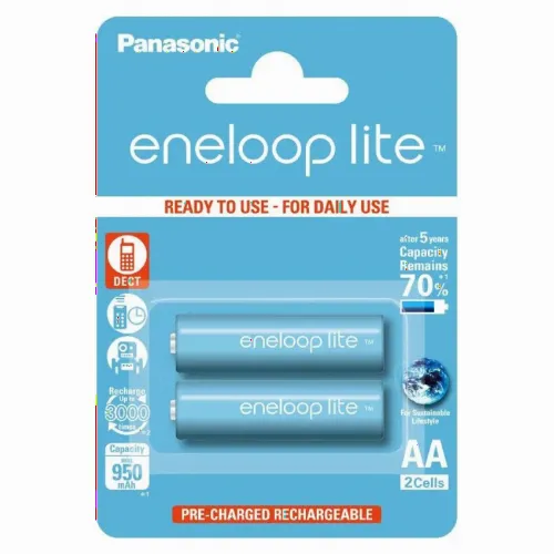  AA  Eneloop  Lite 950mAh, Blister*2, Panasonic, BK-3LCCE/2BE