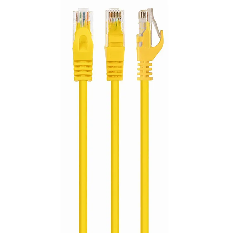 Патч-корд Cablexpert PP6U-1M/Y, Cat6 UTP, 1м, Жёлтый