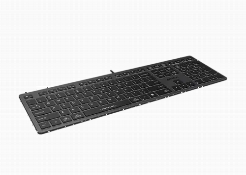 Keyboard A4Tech FX60, Low-Profile, Scissor Switch Keys, Chocolate Keycaps, Backlit, Grey, USB