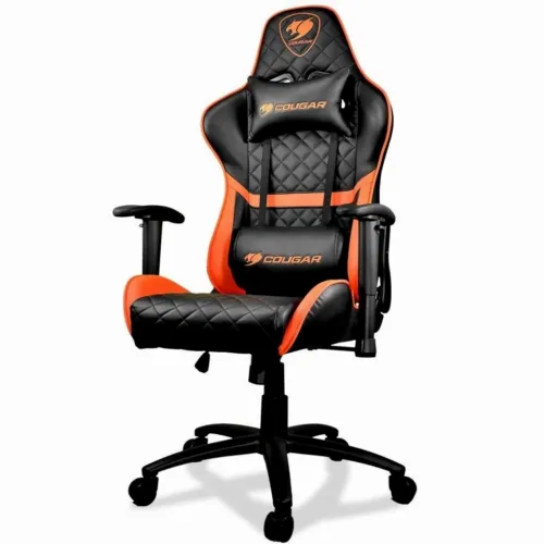 Игровое кресло Cougar Armor One, ПВХ Кожа, Черный/Оранжевый