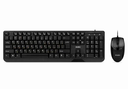 Set Tastatură + Mouse SVEN KB-S330C, Cu fir, Negru