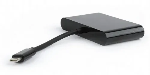 Adaptor Video Cablexpert A-CM-VGA3in1-01, Type-C - , 0,15m, Negru
