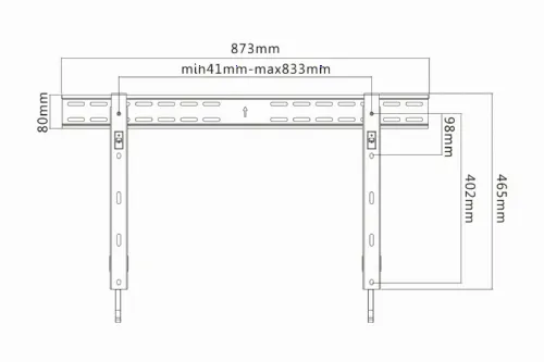 Фиксированное настенное крепление Reflecta Slim 70-8040, Чёрный
