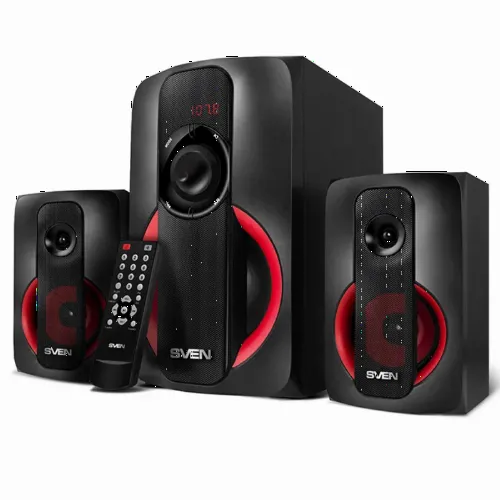 Boxe pentru calculator 2.1 SVEN MS-304, Negru/Roșu