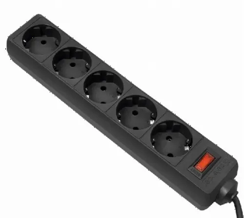 Сетевой фильтр Ultra Power UP3-B-6PPB, 5 Розеток, 1,8м, Чёрный
