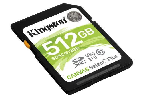 Карта памяти Kingston Canvas Select Plus, 512Гб (SDS2/512GB)