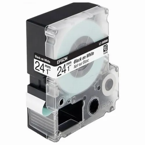 Cartuş de bandă Epson LK-6WBN, 24 mm x 9 m