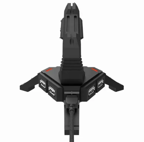 Gaming Bungee Canyon GWH100, 2 in1, 4xUSB 2.0 HUB, RED backlight, 1.5m, Black