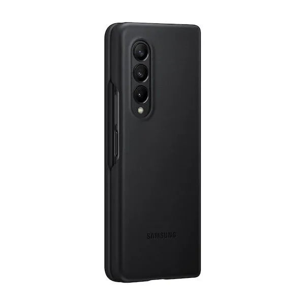 Чехол книжка Samsung Leather Cover for Galaxy Z Fold 3, Чёрный