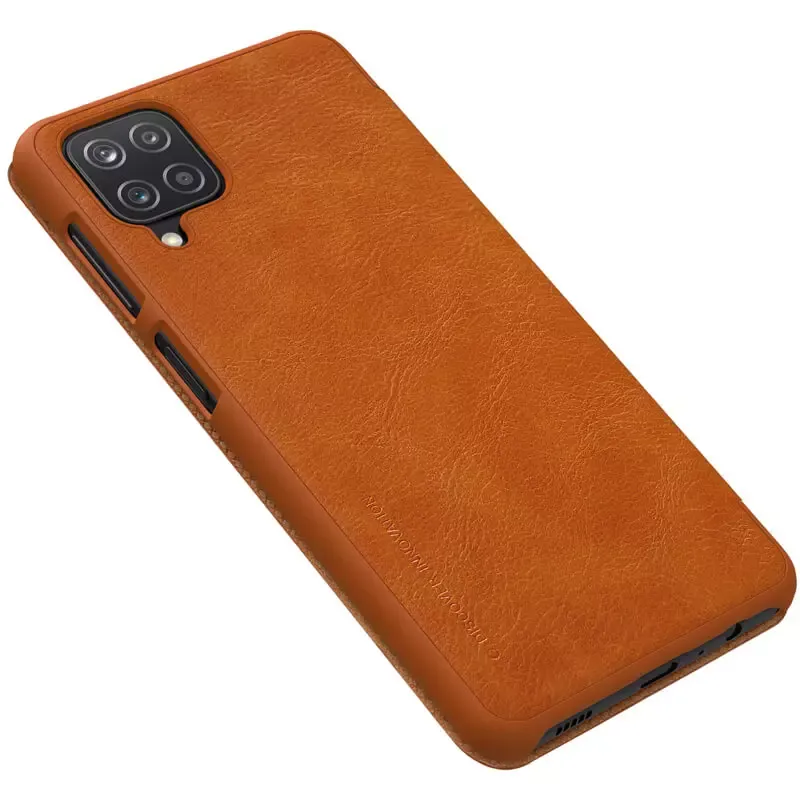 Чехол книжка Nillkin Galaxy A12 - Qin LC, Коричневый