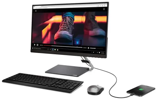 23,8" Monitor Lenovo Q24h-10, IPS 2560x1440 WQHD, Negru