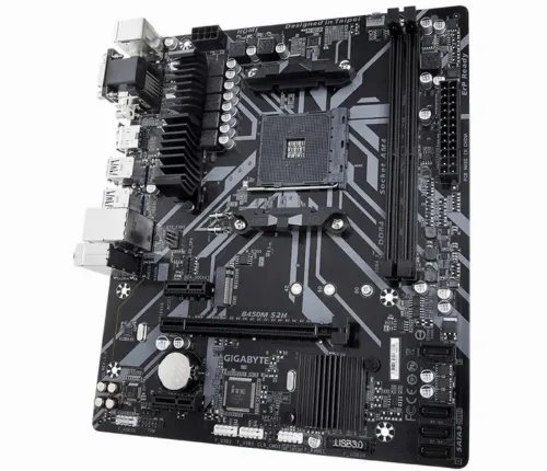 Placă de bază Gigabyte B450M S2H, AM4, AMD B450, Micro-ATX