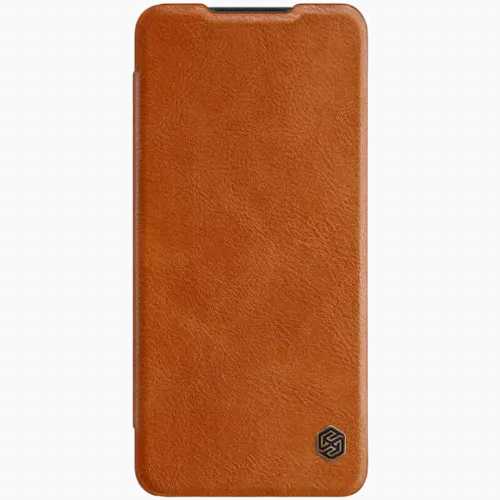 Чехол книжка Nillkin Galaxy A12 - Qin LC, Коричневый