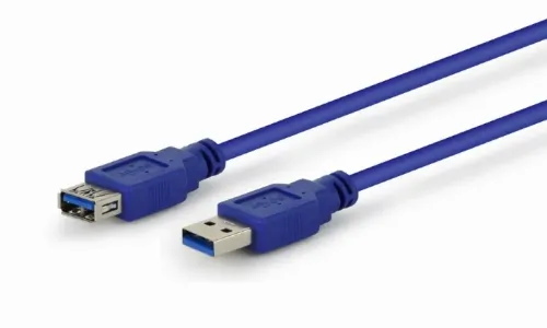 Cablu prelungitor Cablexpert CCP-USB3-AMAF-10, USB Type-A (F)/USB Type-A (M), 3m, Albastru