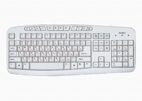 Tastatură SVEN Comfort 3050, Cu fir, Alb