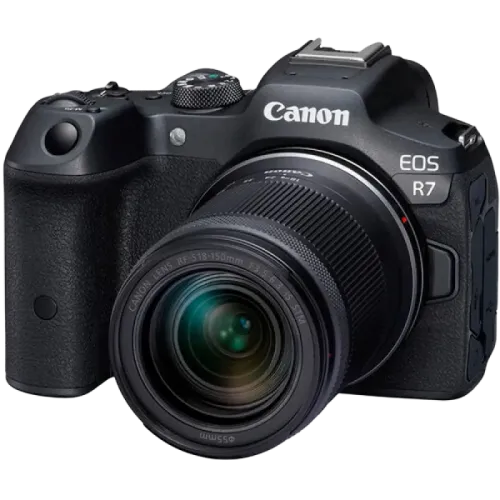 Aparat Foto Mirrorless Canon EOS R7 + RF-S 18-150 IS STM & Adapter EF-EOS R, Negru