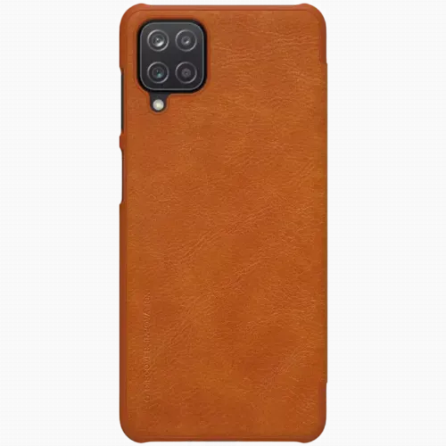 Чехол книжка Nillkin Galaxy A12 - Qin LC, Коричневый