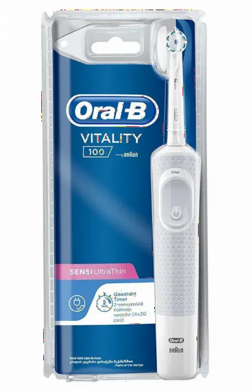 Periuță de dinți electrică Oral-B Vitality CrossAction D100 Sensivity, Albastru