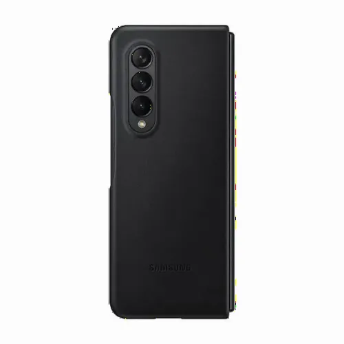 Чехол книжка Samsung Leather Cover for Galaxy Z Fold 3, Чёрный