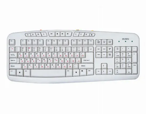 Tastatură SVEN Comfort 3050, Cu fir, Alb