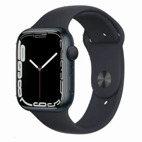 Умные часы Apple Watch Series 7 GPS MKN53, 45мм, Алюминиевый корпус Midnight Black со спортивным ремешком