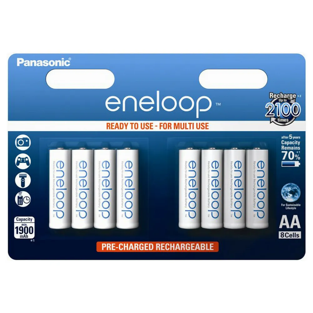  AA  Eneloop 1900mAh, Blister*8, Panasonic, BK-3MCCE/8BE