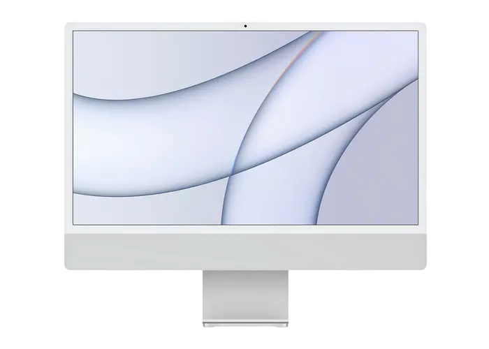 Computer All-in-One Apple iMac A2438, 24", M1 with 8-core CPU and 8-core GPU, 8GB/256GB, macOS Big Sur, Argintiu