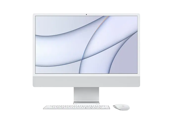 Моноблок Apple iMac A2438, 24", M1 with 8-core CPU and 8-core GPU, 8Гб/256Гб, macOS Big Sur, Серебристый