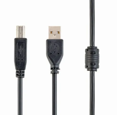 Коммуникационный кабель Gembird CCF-USB2-AMBM-6, USB Type-A/USB Type-B, 1,8м, Чёрный