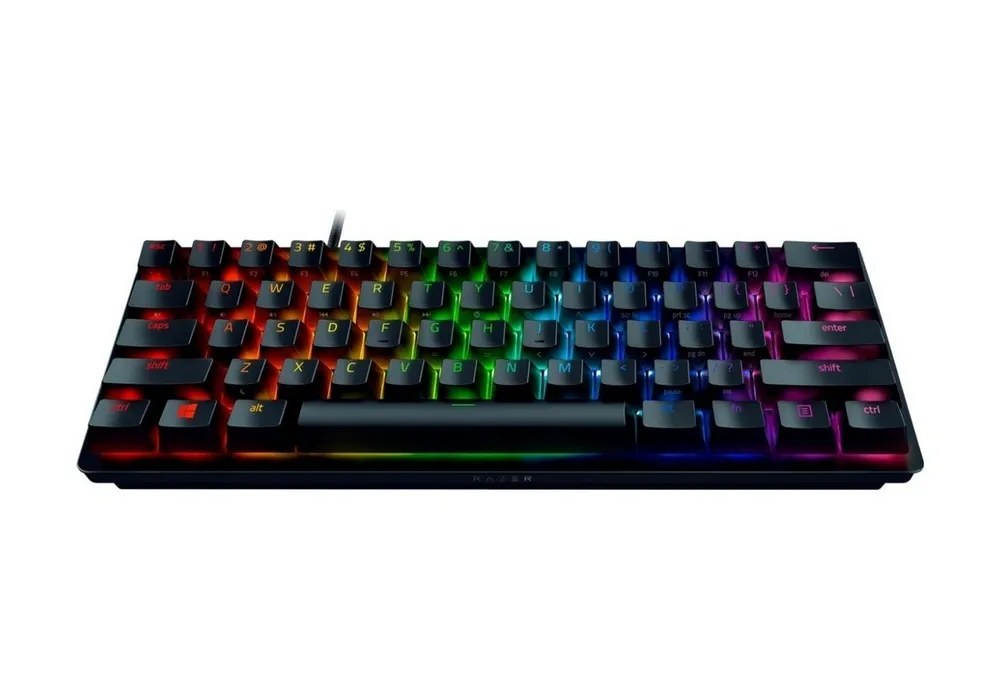 Gaming Keyboard Razer Huntsman Mini, Optical Clicky SW, Doubleshot PBT Keycaps,US Layout,USB, Black