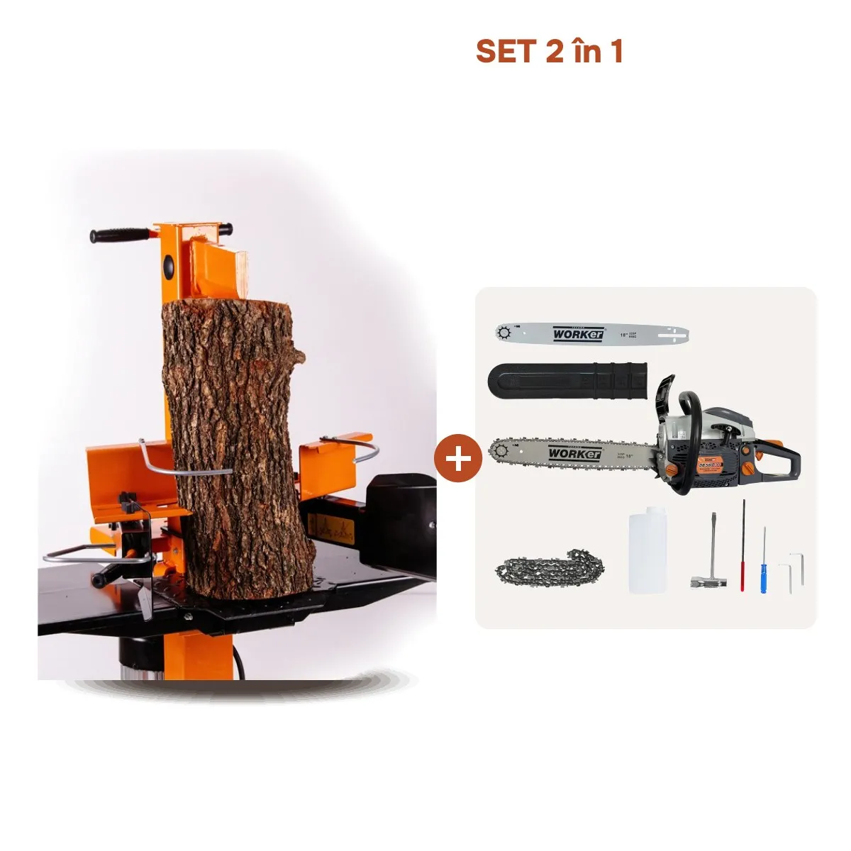 Distributie - Despicator LS 7 T + Drujba DB 5800 ECO Cadou