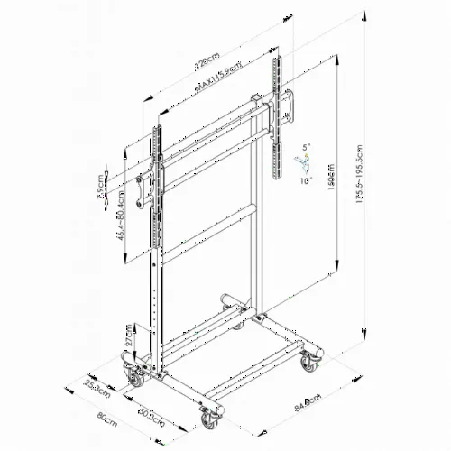 Mobile Stand for Displays  Reflecta TV Stand 70P; 56-70