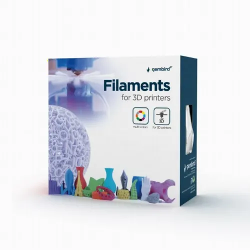Filament pentru imprimantă 3D Gembird 3DP-ABS3-01-S, ABS, Argint , 3.0 mm, 1 kg