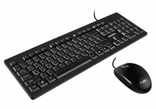 Set Tastatură + Mouse SVEN KB-S320C, Cu fir, Negru