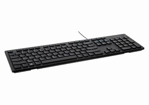 Keyboard Dell KB216, Multimedia, Fn Keys, Quiet keys, Spill resistant, Black, Russian, USB