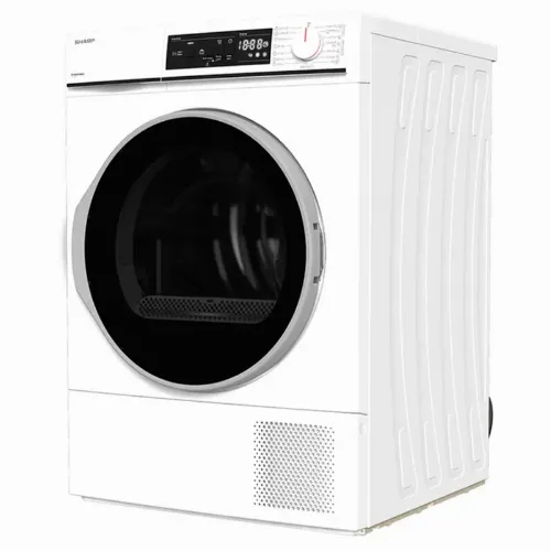 Uscător de rufe Sharp KDNHA8S7GW21EE, 8kg, Alb