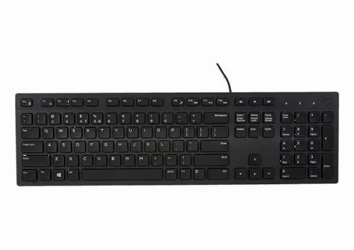 Keyboard Dell KB216, Multimedia, Fn Keys, Quiet keys, Spill resistant, Black, Russian, USB