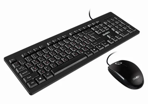 Set Tastatură + Mouse SVEN KB-S320C, Cu fir, Negru