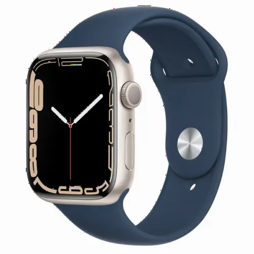 Умные часы Apple Watch Series 7 GPS, 45мм, Алюминиевый корпус со спортивным ремешком Abyss Blue