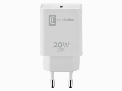 Încărcător Cellularline USB-C Charger 20W, 20W, Alb