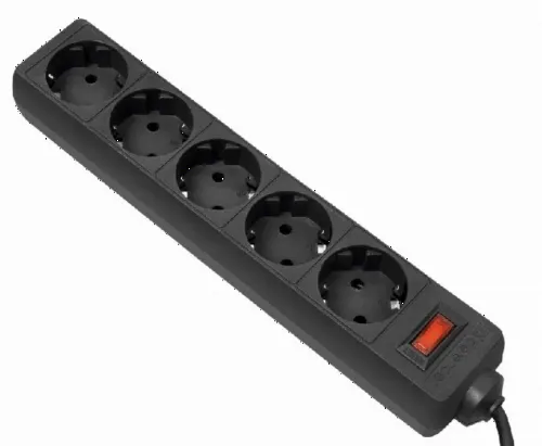 Сетевой фильтр Ultra Power UP3-B-15PPB, 5 Розеток, 4,5м, Чёрный
