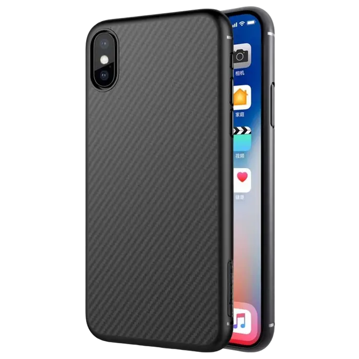 Husă Nillkin iPhone Xs Max - Synthetic Fiber, Negru