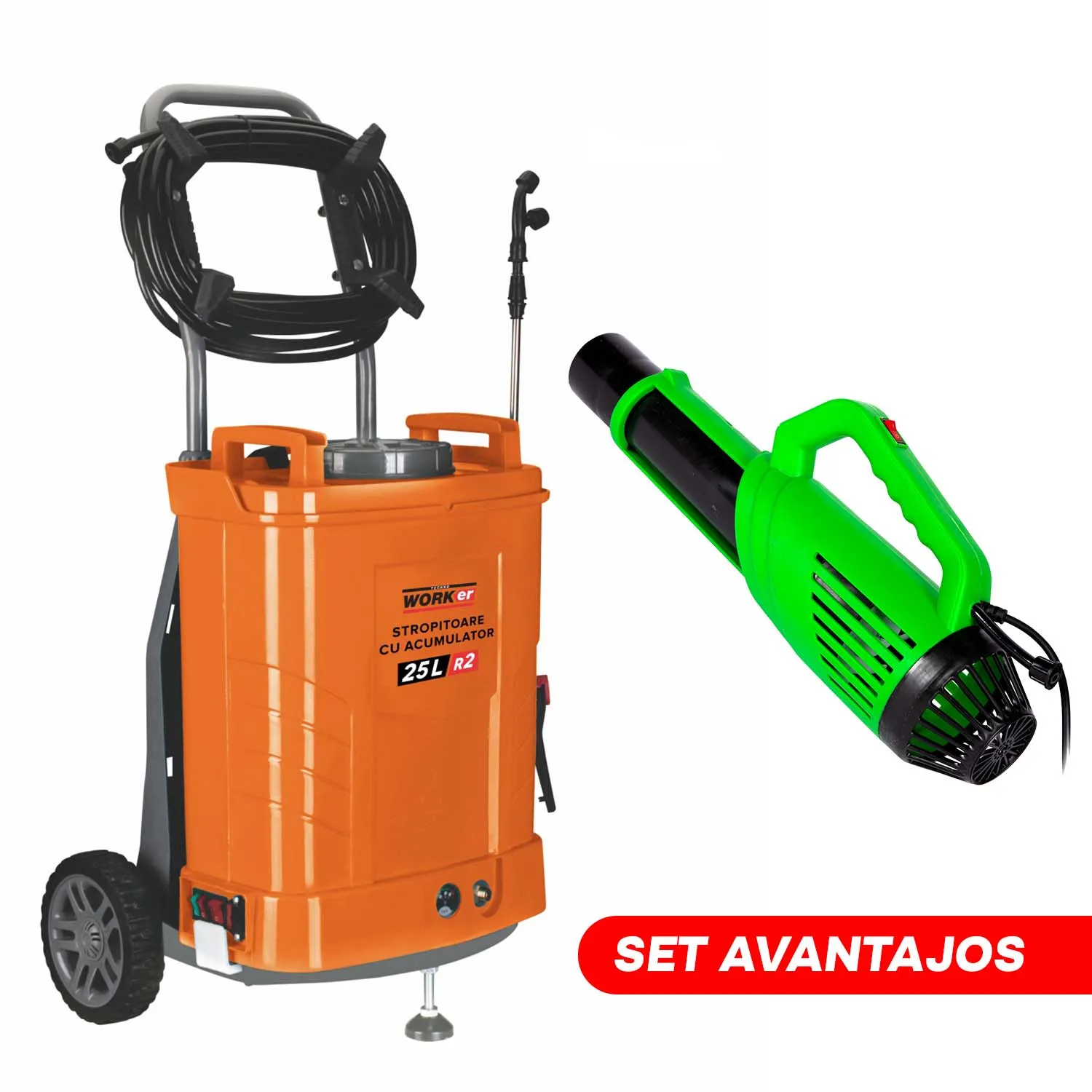 TikTok Stropitoare TechnoWorker 25L R2 + Atomizor portabil 80W