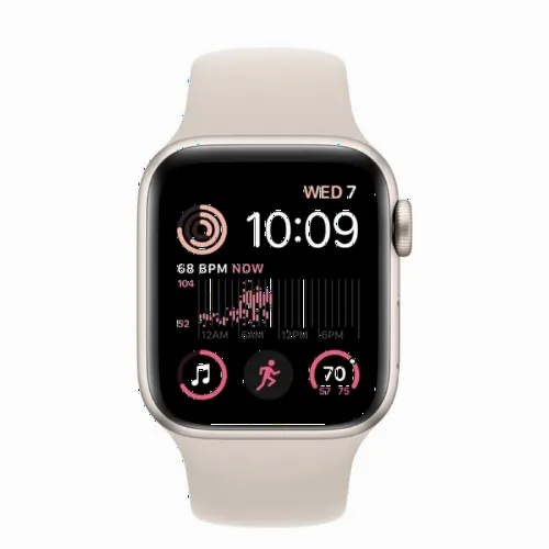 Apple Watch SE 2 40mm Aluminum Case with Starlight Sport Band, MNJP3 GPS, Starlight