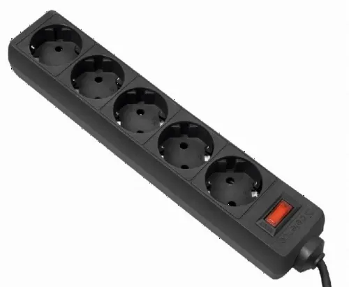 Сетевой фильтр Ultra Power UP3-AF-6PPB, 5 Розеток, 1,8м, Чёрный