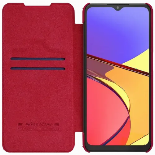 Чехол книжка Nillkin Galaxy A12 - Qin LC, Красный