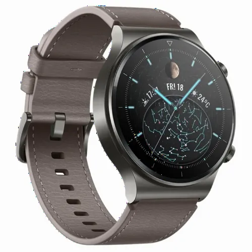 Спортивные/Тренировочные часы Huawei Watch GT2 Pro, 46мм, Каркас Titanium с кожаным ремешком